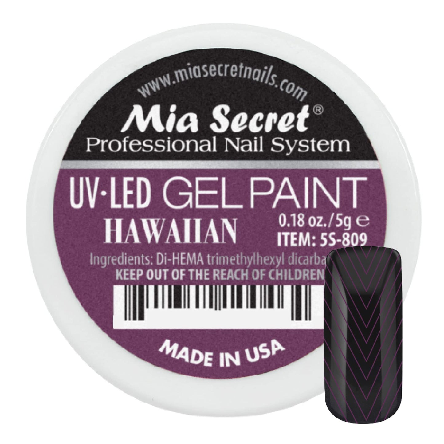 Mia Secret Professional Nail System UV/LED Gel Paint - 5 grams (Hawaiian) Beauty & Personal Care Mia Secret