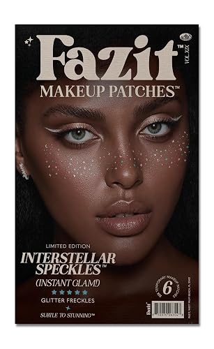 Fazit Makeup Patches - Halloween Interstellar Eye Speckles - Glow Up Make-Up Patches - Cute Glitter Makeup Accessories for Women - Cosmetic Glitter