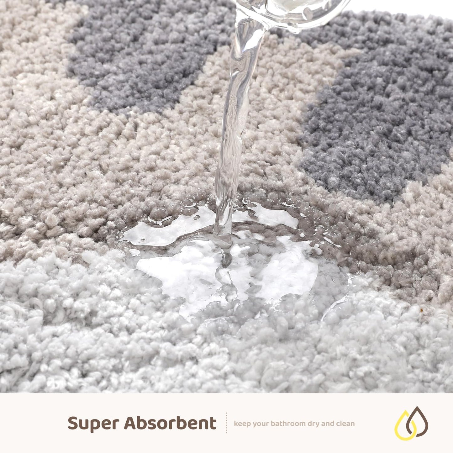 Molesun Cute Cat Bath Mat, Plush Microfiber Bathroom Rug Water Absorbent Bath Rug Non-Slip Soft Shower Rug Thick Shaggy Animal Floor Mats, Machine…