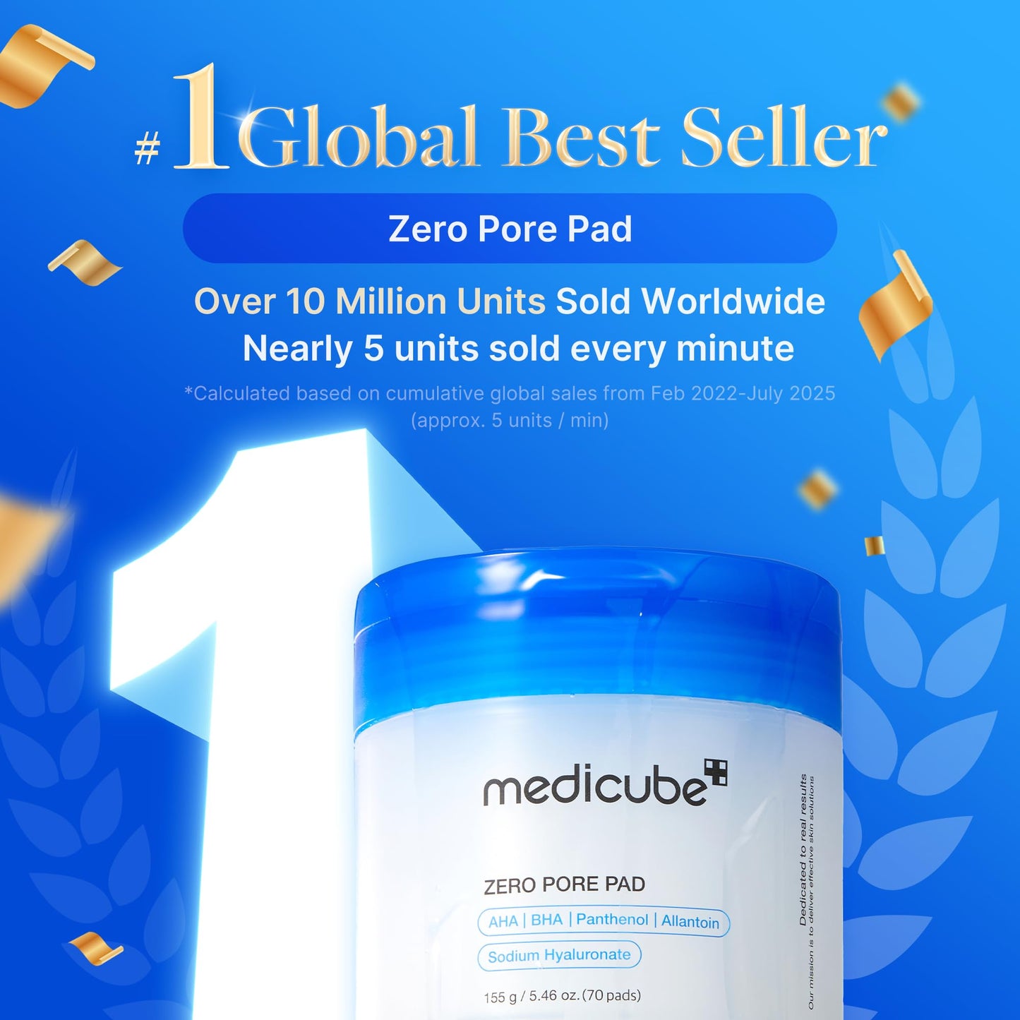 medicube Toner Pads Zero Pore Pad 2.0 | Dual-Textured Facial Pad for Exfoliation and Pore Care with 4.5% AHA Lactic Acid, 0.45% BHA Salicylic Acid | Beauty and Personal Care medicube