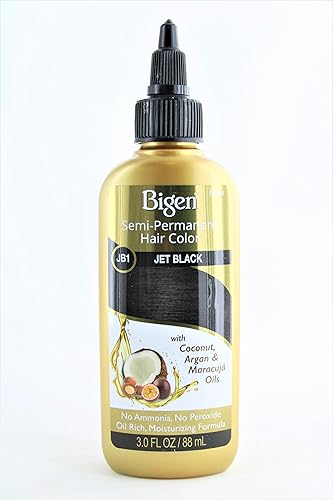 JB1 Jet Black Bigen Semi Permanent Hair Color, 3 Fl Oz (Pack of 1)