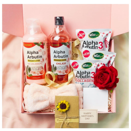 Dr Meinaier Alpha Arbutin Spa Gift Set Women, Mothers Day Self Care Kit, Body Lotion Serum Soap Headband, Hydrating Skincare Home Spa Beauty and Personal Care DR MEINAIER
