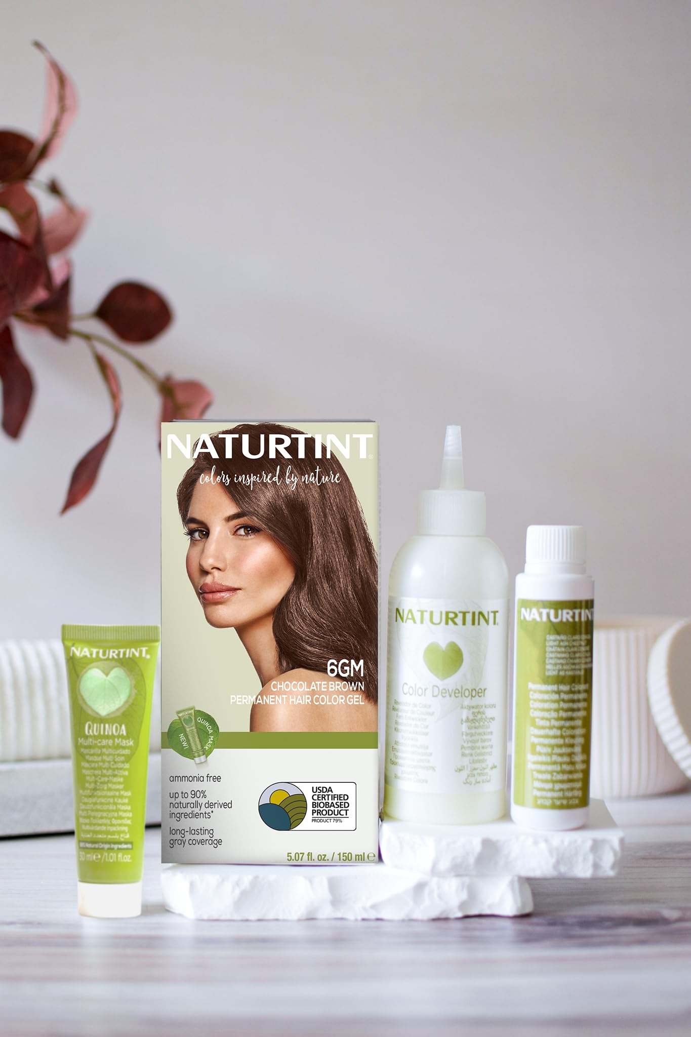 Naturtint 6GM Chocolate Brown Permanent Hair Color (Pack of 1), Ammonia Free, Vegan, Cruelty Free, up to 100% Gray Coverage, Long Lasting Results