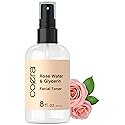 Coera Rose Water & Glycerin Spray for Face | 8 fl oz | Facial Toner | Hydrating & Moisturizing for Skin and Hair | Free of Parabens, SLS,