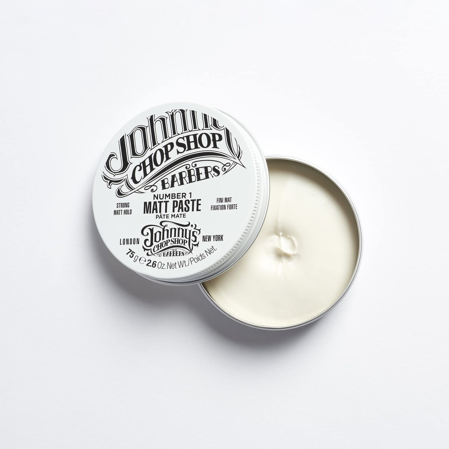 JOHNNY’S CHOP SHOP #1 Men's Hair Styling Matte Paste Pro-Quality Strong Hold, Lasting Texture, Natural Look Soybean Oil Protection & Hydration 2.6 oz