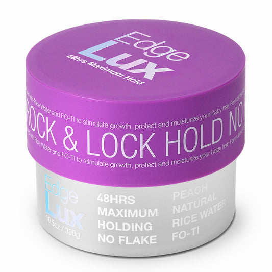 Lux Collection Edge Control Gel for 4C Hair - 48 Hour Maximum Hold Edge Control, Edge Lux with Castor Oil, Keratin & Biotin, Non-Flaking Styling Gel