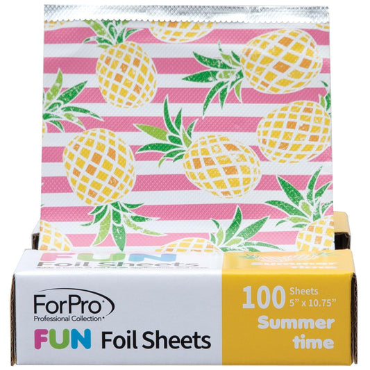 ForPro FUN Summertime 5" Foil Sheets, Aluminum Hair Foils for Color Application and Highlighting Services, Food Safe, Pop-Up Dispenser, 5” W x 10.75” Beauty & Personal Care ForPro Professional Collection