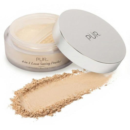 PUR 4-in-1 Loose Setting Powder - Translucent Finishing Powder Sets & Smooths Makeup - Lightweight Blurring Face Powder for Oily, Mature & Sensitive