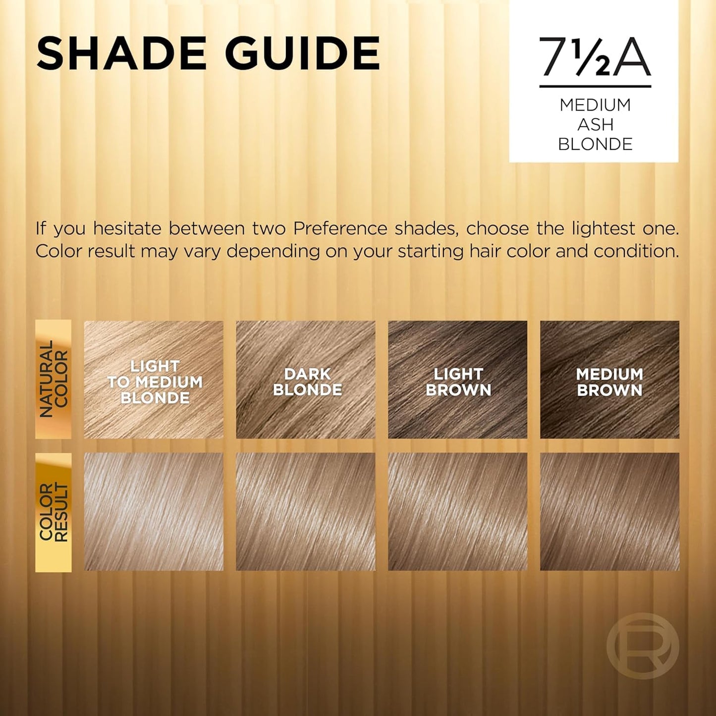L’Oreal ParisSuperior Preference Hair Color [7-1/2A] Medium Ash Blonde (Cooler) 1 Each