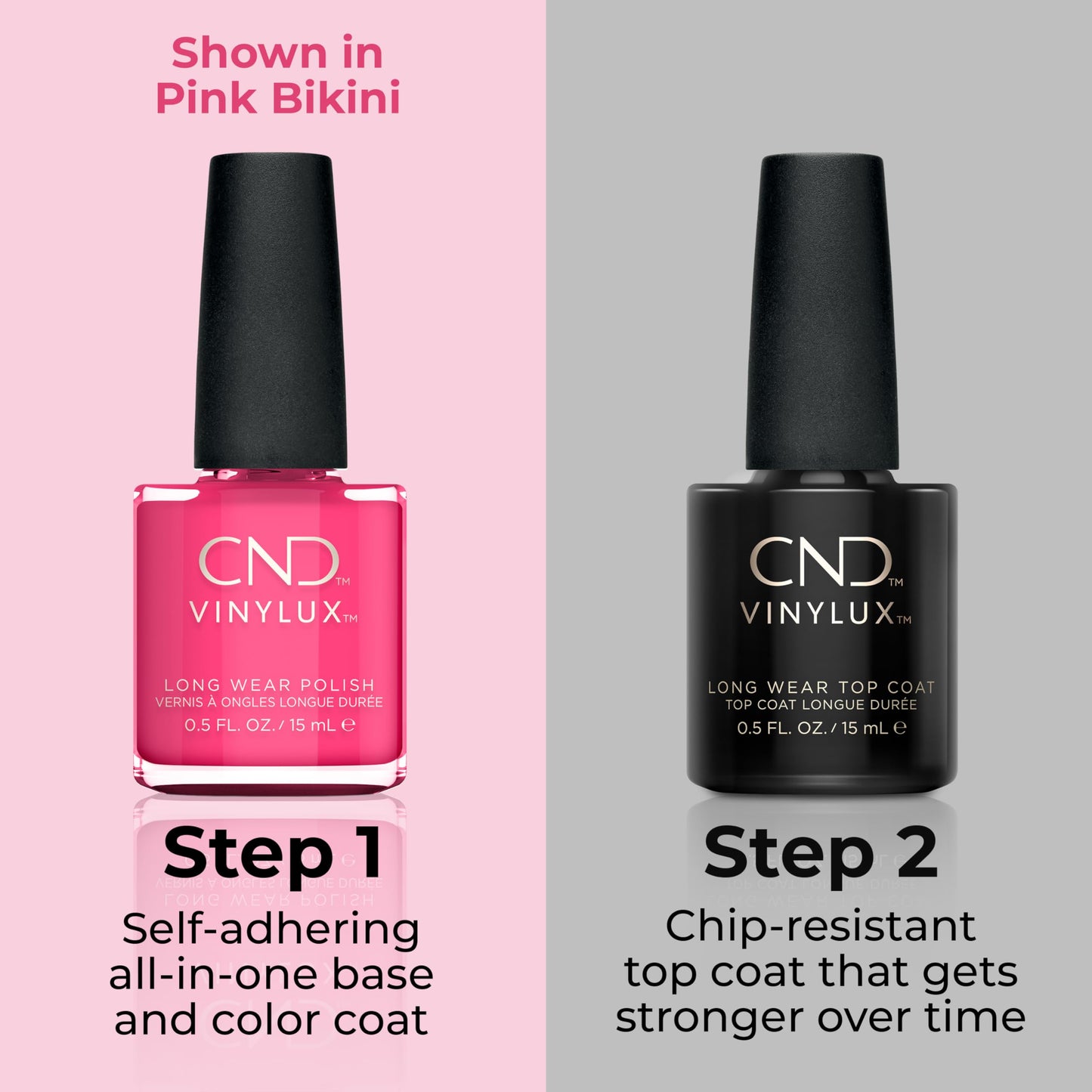 CND Vinylux Longwear Pink Nail Polish, Gel-like Shine & Chip Resistant Color, Romantique, 0.5 Fl Oz