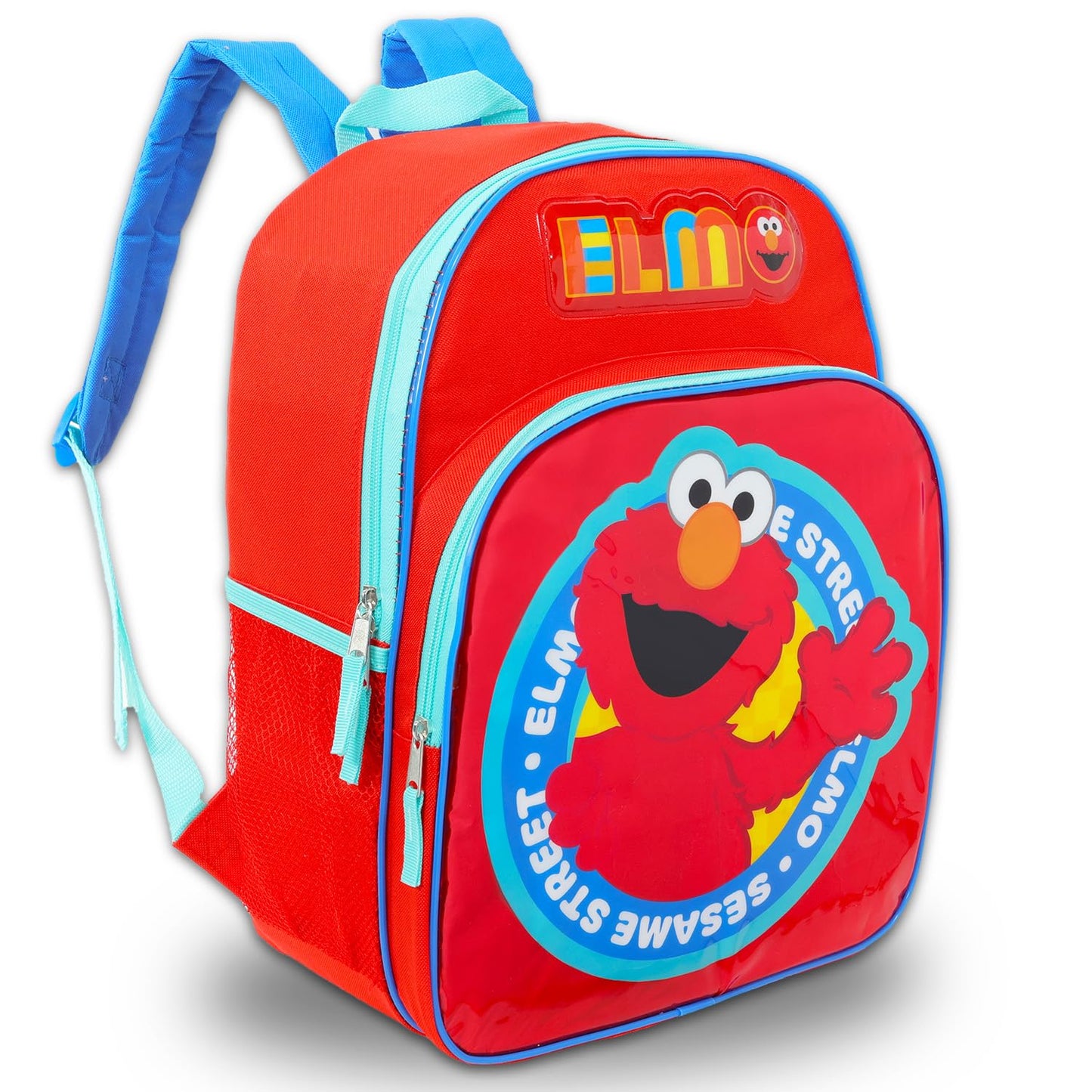 Sesame Street Backpack for Kids - Bundle with 16” Sesame Street School Backpack Plus Water Bottle, Tattoos, More | Elmo School Bag for Boys, Girls Set