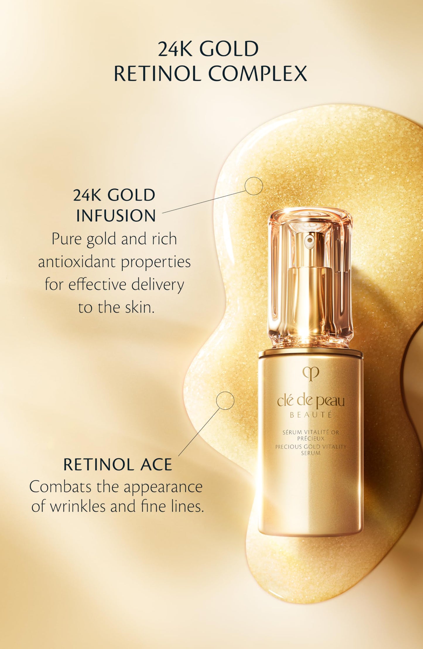 Clé de Peau Beauté, Precious Gold Vitality Serum, 1.3 Fl Oz