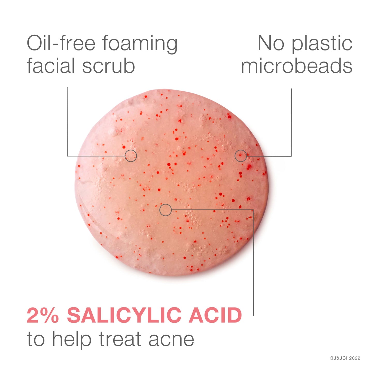 Neutrogena Oil Free Pink Grapefruit Acne Face Wash with Vitamin C, 2% Salicylic Acid Acne Treatment, Gentle Foaming Facial Scrub to Treat & Prevent