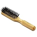 Fendrihan Genuine 100% Medium Stiffness Boar Bristle 5-Row Hairbrush with Polished Olivewood Handle MADE IN GERMANY