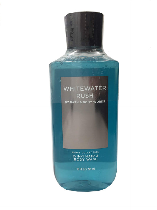 Bath & Body Works, Signature Collection 2-in-1 Hair & Body Wash, Whitewater Rush For Men, 10 Ounce