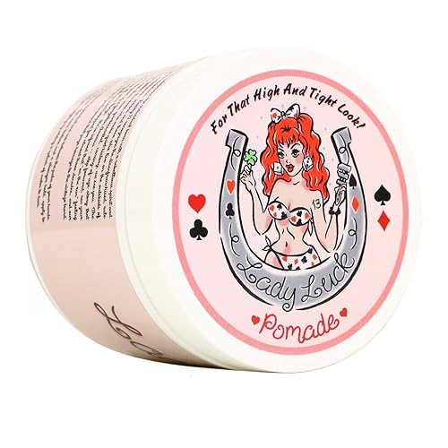 Lucky 13 Barber Supplies Lady Luck Women's Hair Pomade | Water-Based | High Hold | High Shine | Mango Hibiscus Scent, 4oz