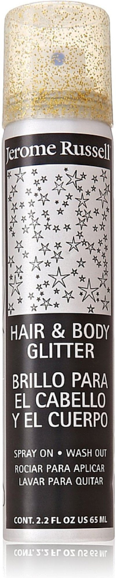 Jerome Russell Hair and Body Glitter Spray, Gold 2.2 oz (Pack of 6)