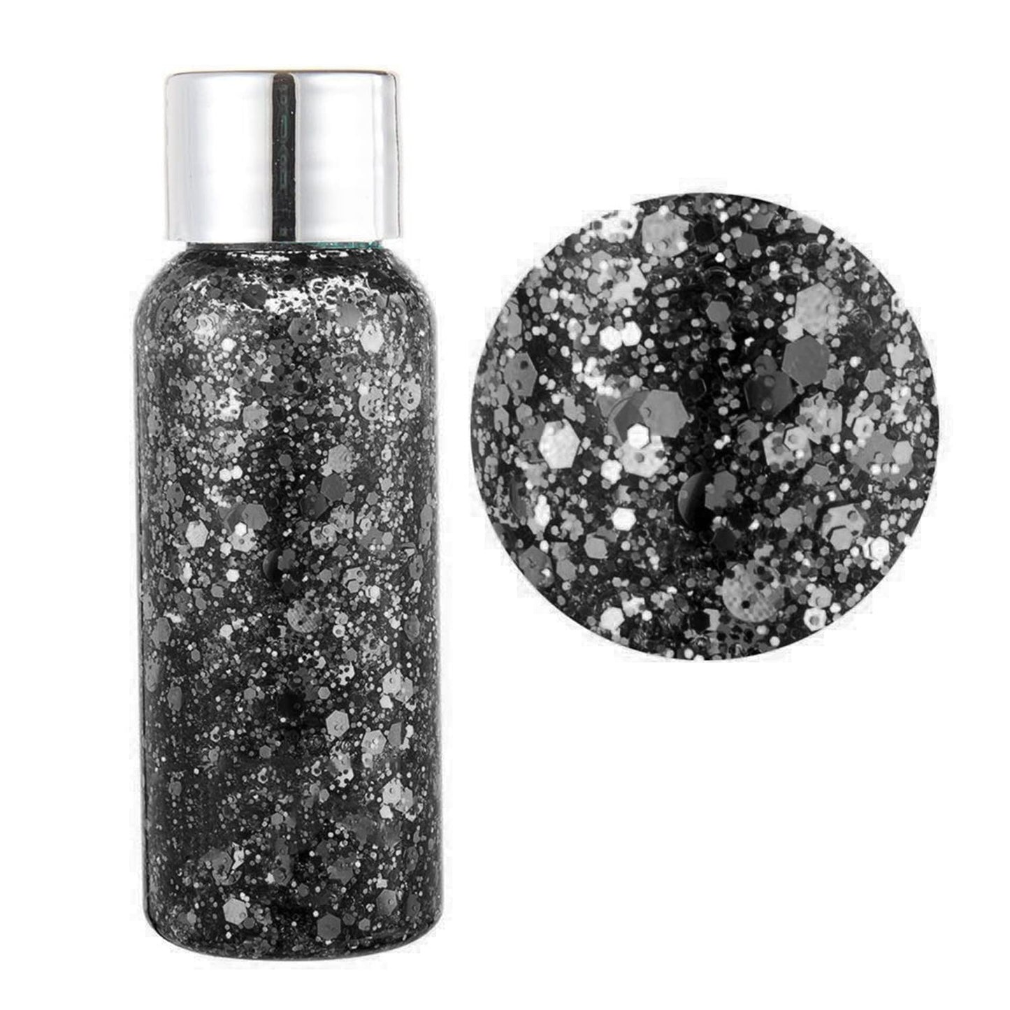 MAEPEOR Chunky Face Body Glitter Gel 19 Colors Mermaid Sequins Holographic Body Glitter Gel Long-Lasting Festival Makeup Glitter Paint for Face Body