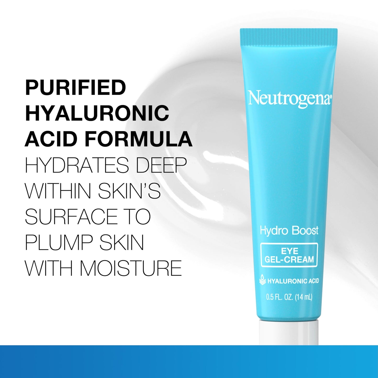 Neutrogena Hydro Boost Under Eye Cream, with Purified Hyaluronic Acid, Keeps Under Eye Area Looking Smooth & Hydrated, Fragrance Free