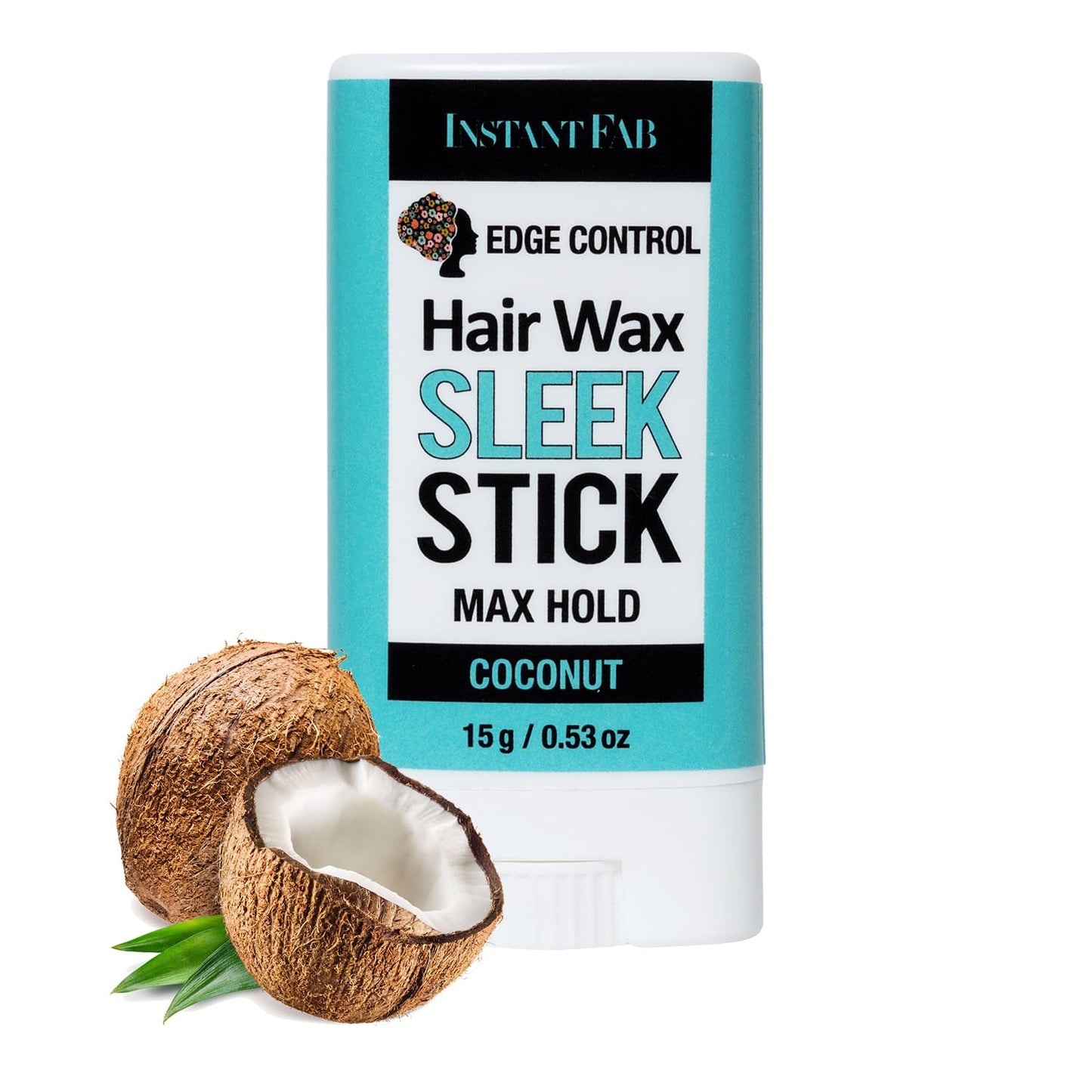 STUDIO LIMITED Edge Control Hair Wax Sleek Max Hold Styling Pomade, Non-greasy Coconut Scented Hair Wax (Coconut, 2-Pack)