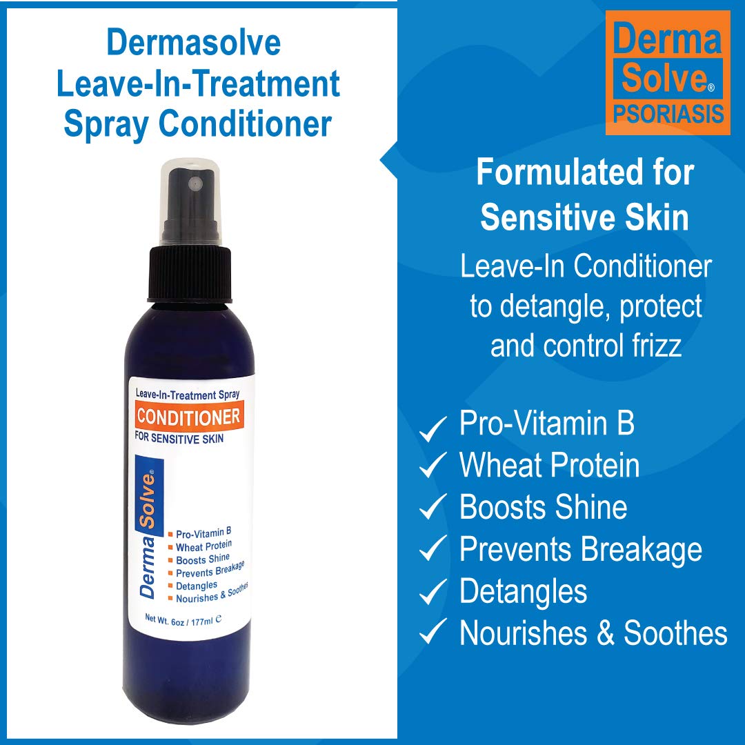 Psoriasis Shampoo and Leave-In Styling Spray Conditioner (Combo Pack) | Detangler for Sensitive Skin, Soothing Anti Dandruff, De-Flake, Dry Scalp