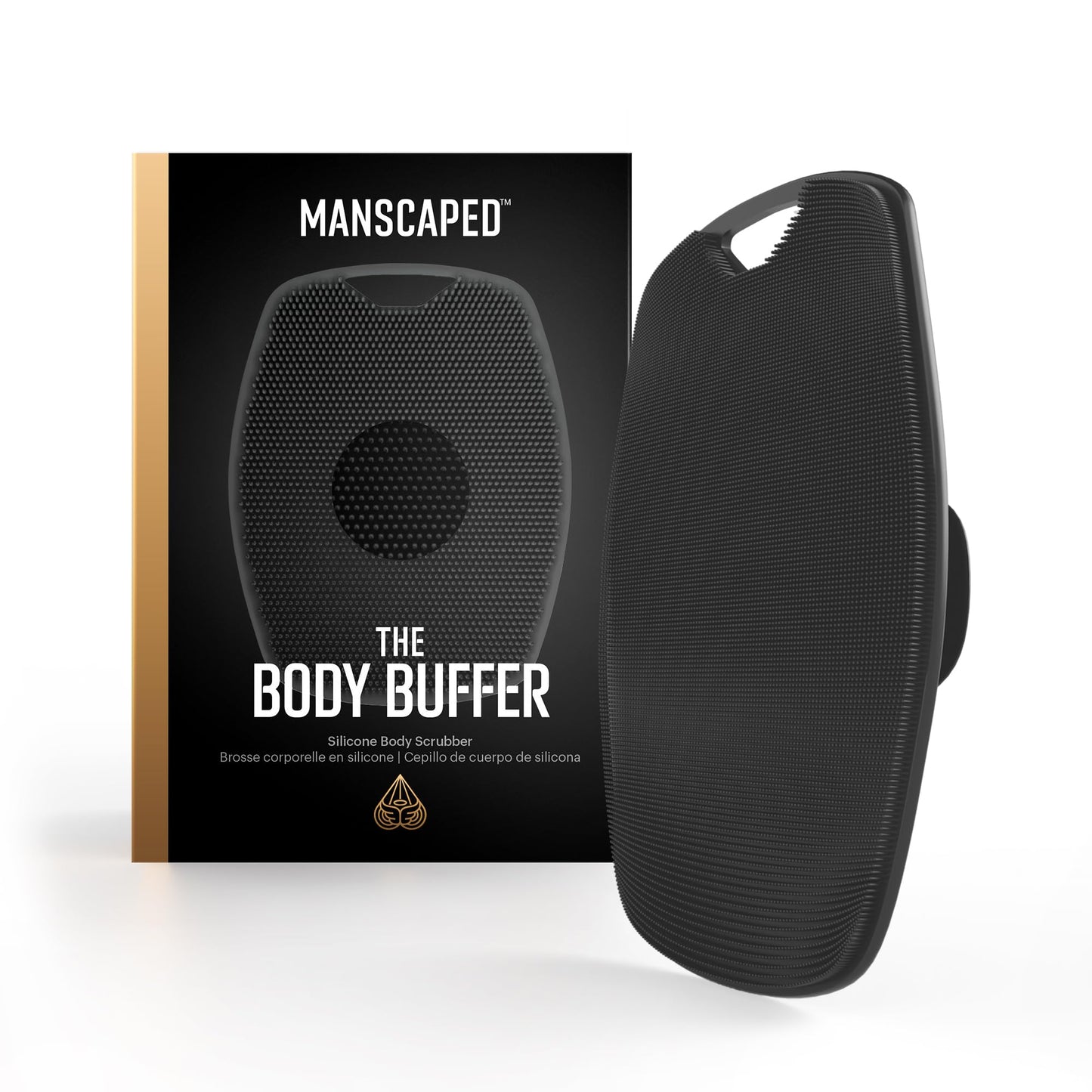 MANSCAPED® The Body Buffer Premium Silicone Scrubber for Nourishing, Cleaning & Exfoliating Your Skin - Lather Boosting Bristles with Ergonomic