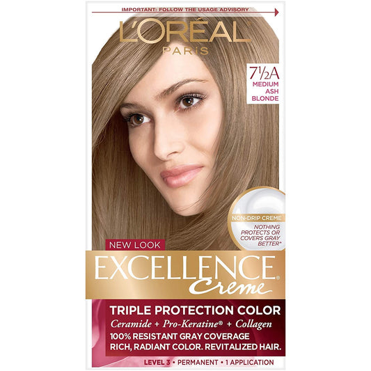 L’Oreal ParisExcellence Creme - 7-1/2A Medium Ash Blonde (Cooler) 1 Each (Pack of 9) Beauty & Personal Care L'Oreal Paris