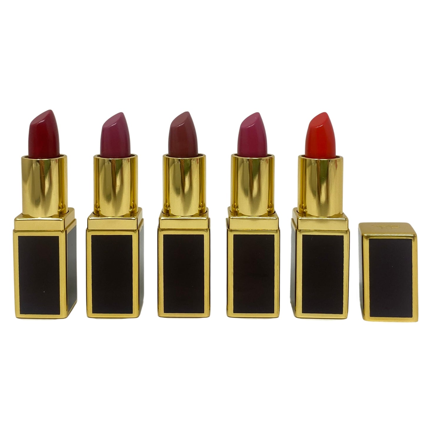 Tom Ford Lip Color Mini Deluxe Set - 5 Mini Lipsticks (Scarlet Rouge, Casablanca, West Coast, Runway Rose, Wild Ginger)
