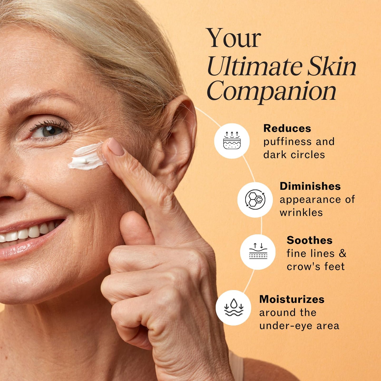 LilyAna Naturals Eye Cream - Eye Cream for Dark Circles and Puffiness, Under Eye Cream, Anti Aging Eye Cream Reduce Fine Lines and Wrinkles (1.0
