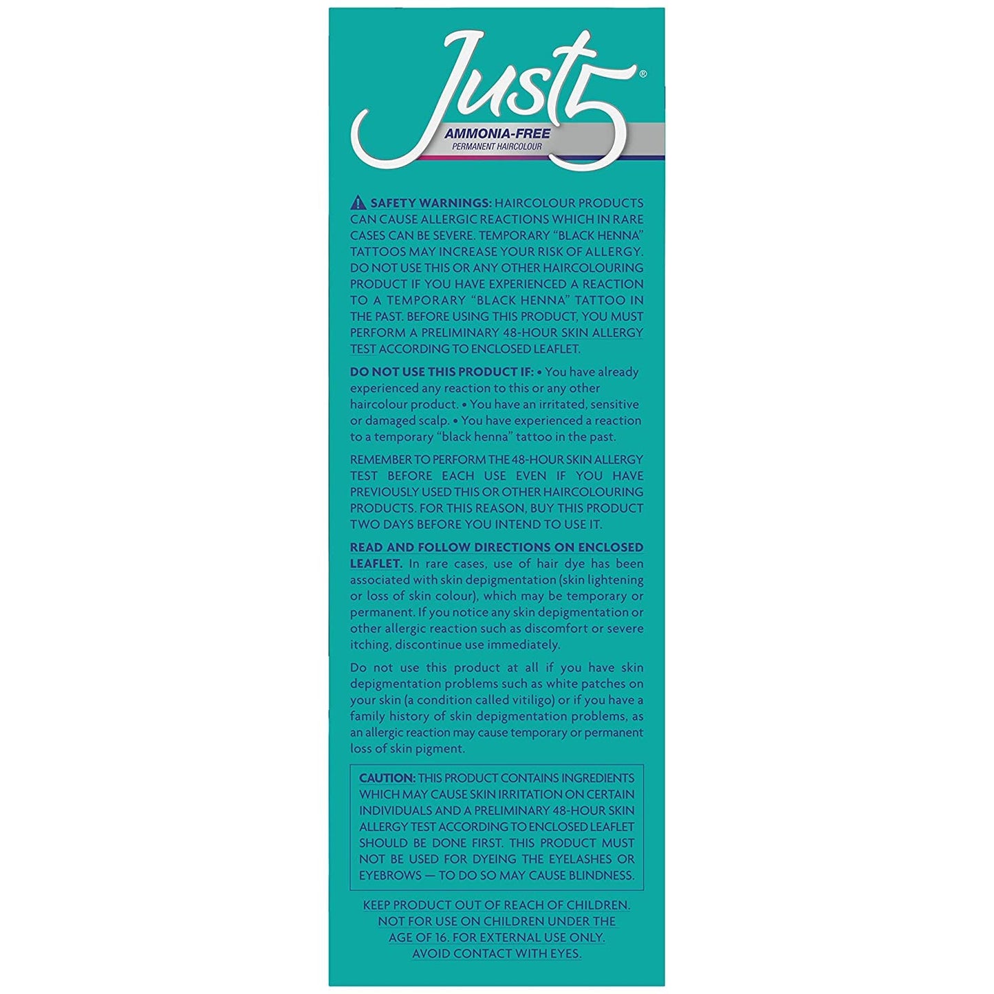 Just 5 Color Natural Jet Black (6 Pack) by Just 5