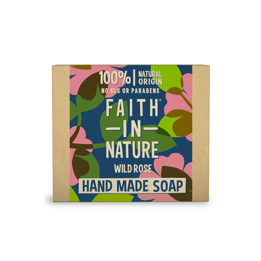 FAITH IN NATURE Natural Wild Rose Hand Soap Bar, Restoring, Vegan and Cruelty Free, Parabens and SLS Free, 100g Beauty & Personal Care FAITH IN NATURE