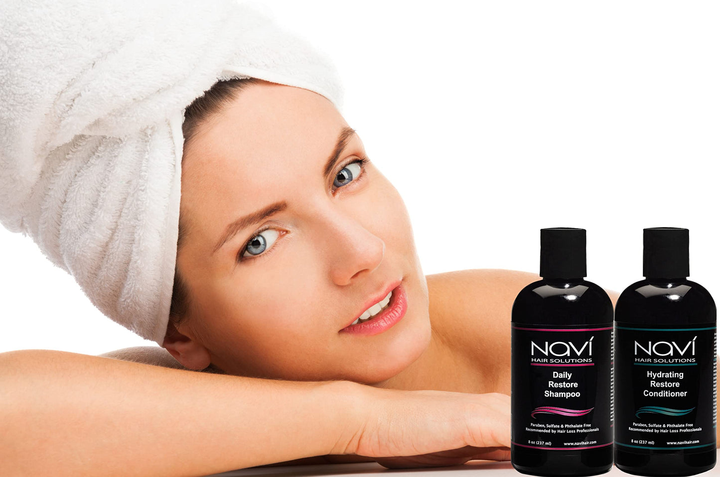 Navi Hair Growth Shampoo and Conditioner Set, Natural DHT Blocker for Thinning Hair and Hair Loss, Safe for Color Treated Hair, Sulfate Free, Hair