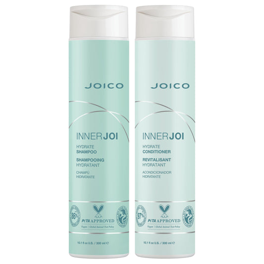 Joico InnerJoi Hydration Shampoo & Conditioner Set | For Dry Hair & Scalp | Sulfate & Paraben Free | Naturally-Derived Vegan Formula | 10.1 Fl Oz Beauty & Personal Care Joico