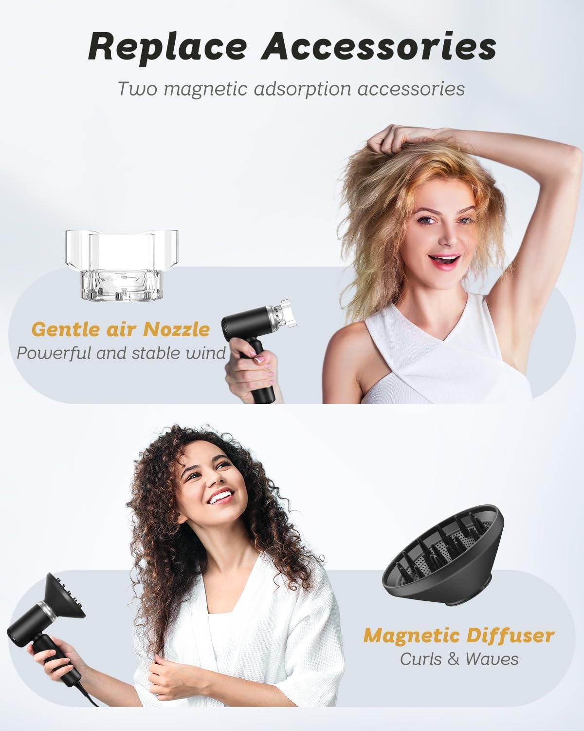 SUPGALIY Hair Dryer - Mini HairDryer, Ionic High-Speed Motor for Fast Drying, Portable Lightweight Blow Dryer, Quiet Professional Blowdryer Beauty and Personal Care SUPGALIY
