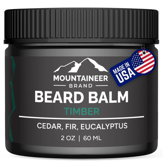 Mountaineer Brand Natural Beard Balm with Timber Scent | Scents Inspired by Nature | Beard Butter for Men | Leave in Condidtioner | Hydrates, Softens