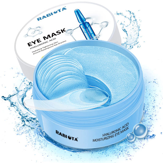 RABIOTA Under Eye Patches,30 pairs Hyaluronic Acid Anti-Aging Under Eye Mask, Collagen Under Eye Gel Pads for Dark Circles, Wrinkles, Fine Line
