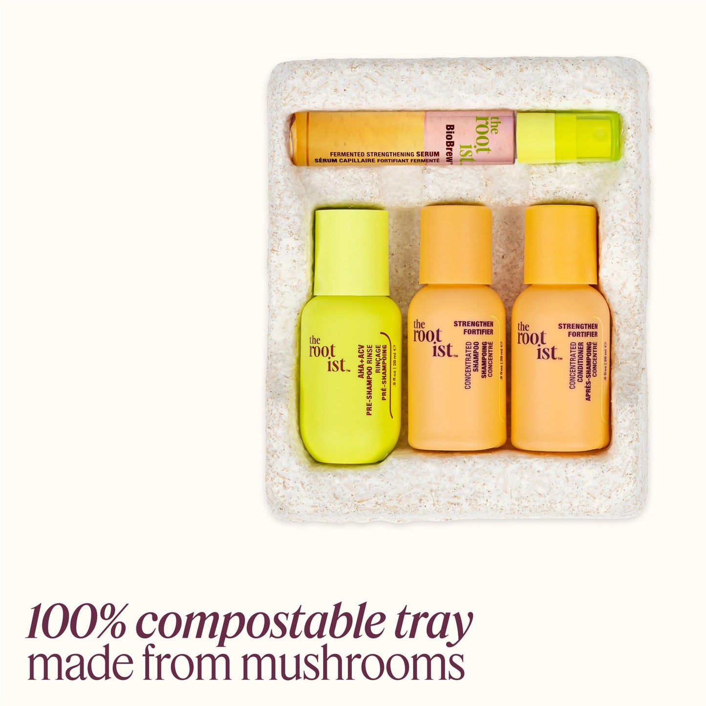BioBrew™ Strengthening Serum, Concentrated Shampoo and Conditioner, Hair Care Mini Kit, Stregthening and Smoothing, Travel Kit