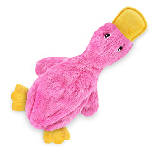 Best Pet Supplies Crinkle Dog Toy – Plush No-Stuffing Duck with Squeaker for All Breeds, Fun Indoor Chew & Play