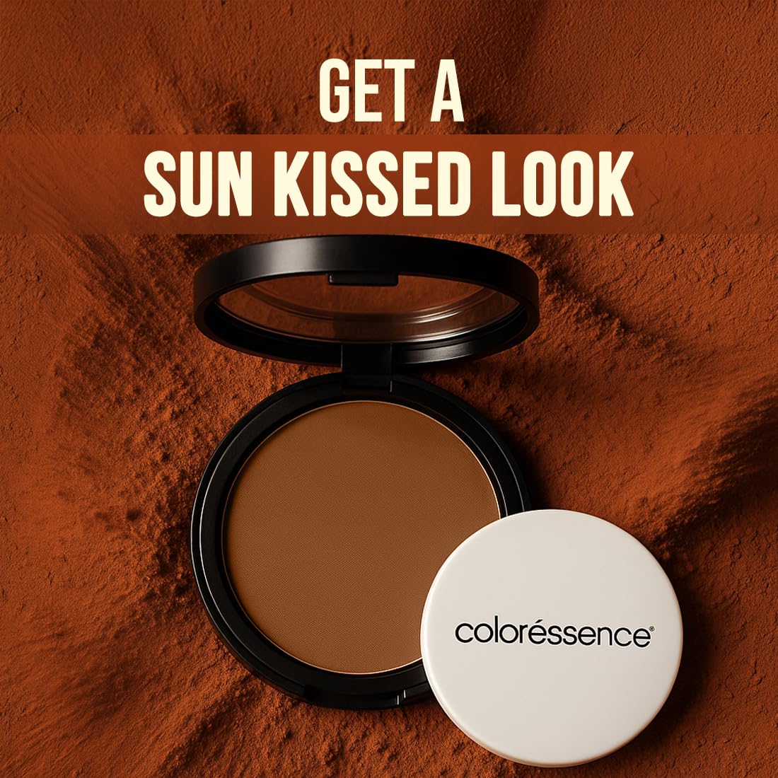 Coloressence Matte Bronzer Contour Powder, Brown, 10gm | Long Lasting | Matte Finish | Oil Control | Rich Pigment | For All Indian Skin Tones