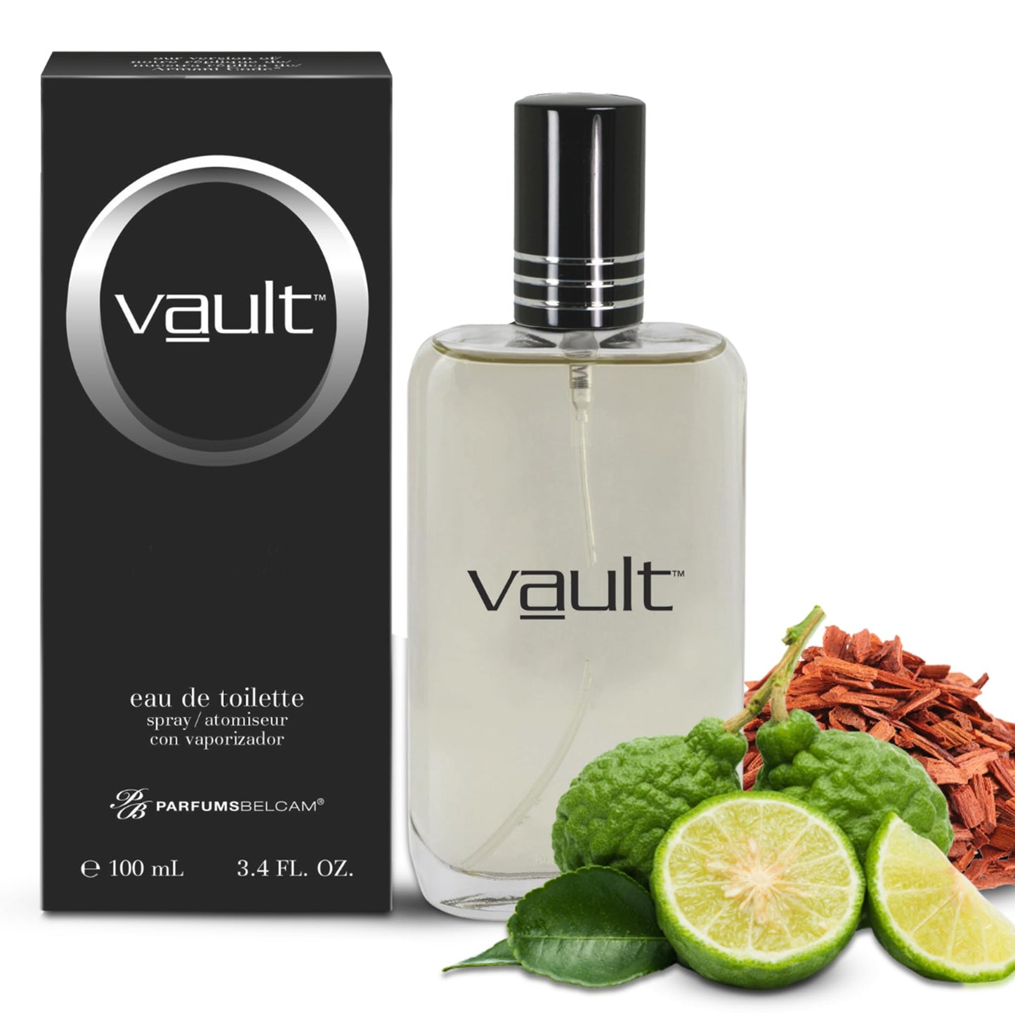 PB ParfumsBelcam Vault Eau De Toilette Spray for Men – Bold Fresh Musk with Bergamot, Sandalwood & Sweet Grass Notes, Long-Lasting Masculine Fragrance