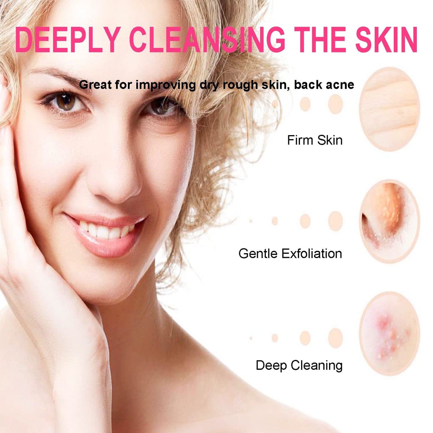 African Net Sponge, Kissfee Body Exfoliating Bath Towel Skin Exfoliation for Shower, Back Scrubber Skin Smoother Long Wash Scrub Cloth Washcloth
