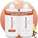 Routine Wellness Anti-Thinning Shampoo and Conditioner Set for Thinning Hair - Biotin DHT Blocker Women & Men - Color Safe Shampoo for Hair Loss
