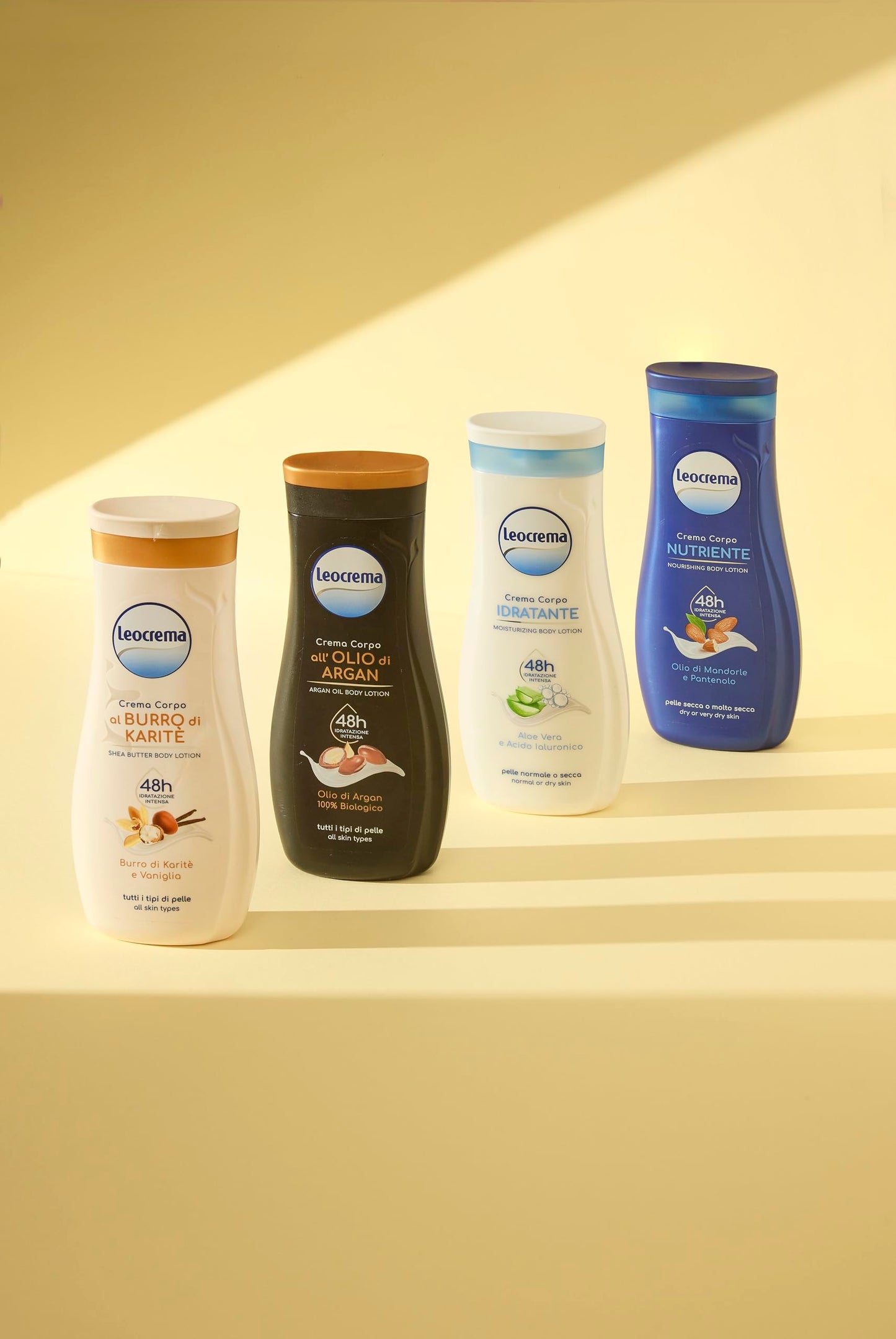 Leocrema: "Crema Fluida" Body Lotion with 100% Organic Argan Oil * 8.45 Fluid Ounces (250ml) Bottle * [ Italian Import ]