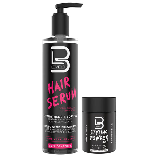 L3 Level 3 Hair Serum - Repairs your Damaged Hair - Softens and Smoothing - Level Three Hair Smoothing Serum - Reduces Frizziness (Sample Powder