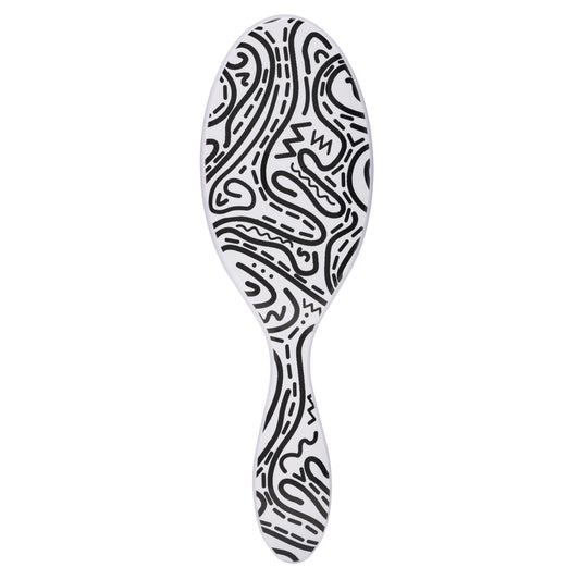 Wet Brush Original Detangler Hair Brush, Hipster Doodle - Ultra-Soft IntelliFlex Bristles - Glide Through Tangles With Ease For All Hair Types-For