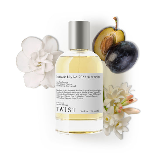 Twist Moroccan Lily No. 202 - Inspired by B. Casa. Lily, Long-Lasting Perfume for Women, Vegan, Clean Ingredients, Gardenia & Plum - Spray 100 ml | Beauty & Personal Care HOUSE OF TWIST