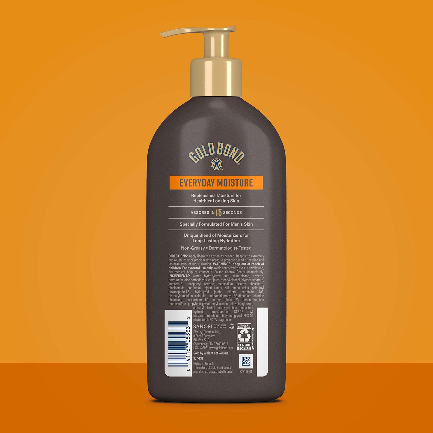 Gold Bond Men's Essentials Everyday Moisture Daily Body & Hand Lotion For Men, 14.5 oz., With Vitamin C