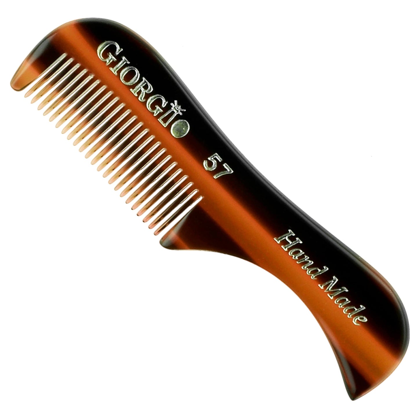 Giorgio G57 Extra Small Men's Fine Tooth Beard and Mustache Comb for Facial Hair Grooming and Styling. Wallet Pocket Comb Beard Comb for Men Beauty and Personal Care GIORGIO