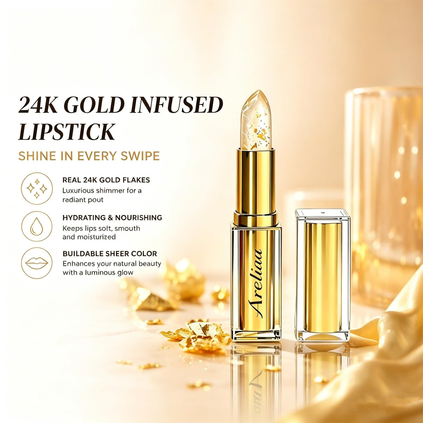 Areliaa Skin-Adaptive Lipstick for Older Women, Ph Lipstick Color Changing Long Lasting, Transfer-Resistant & Nourishing Lip stick, Keeping Makeup in