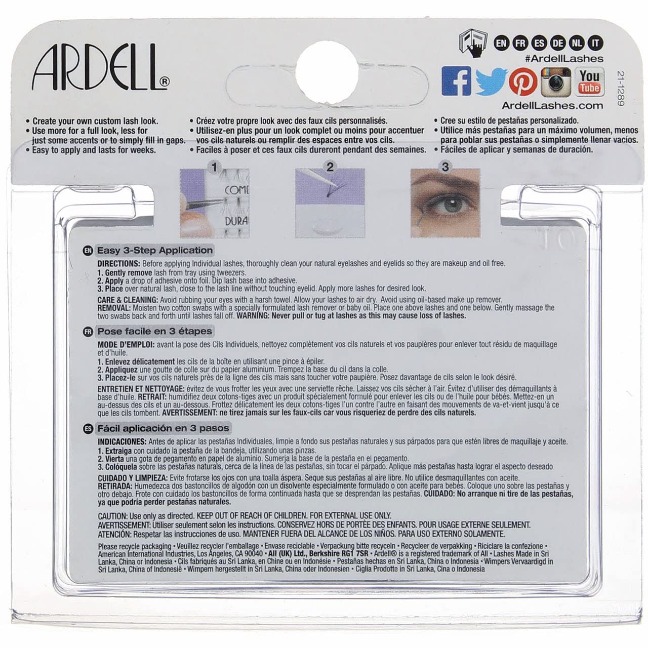 Ardell Duralash Naturals Individual Lashes - Medium Black (Pack of 4)